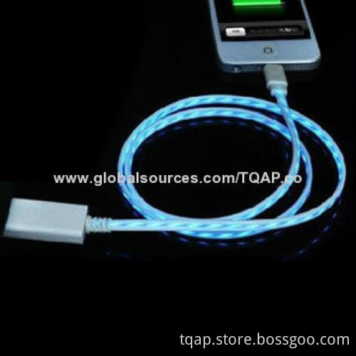 Flash Fiber Light USB Cable for Mobile Phone